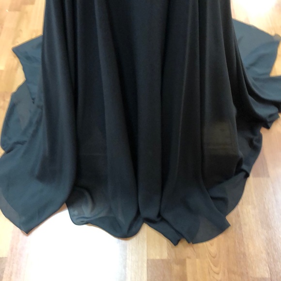 Black-nude formal dress with sequins, rhinestones - Picture 3 of 8